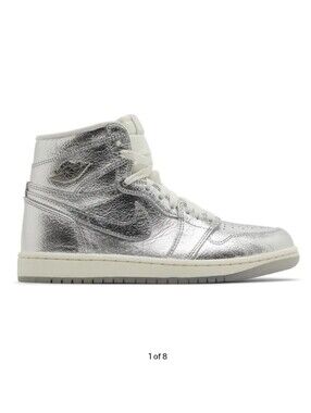 WMNS Air Jordan 1 Retro High OG 'Chrome' - Metallic Silver High-Top Sneaker